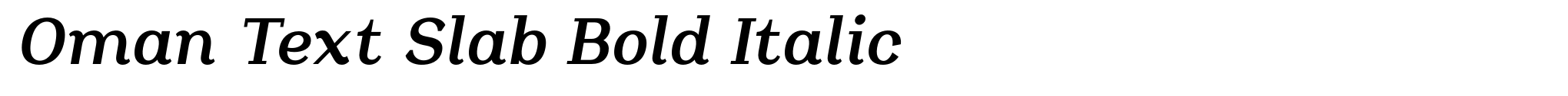 Oman Text Slab Bold Italic image